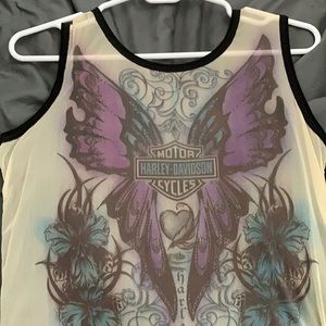 Harley Davidson - Papillion Mesh Back Tank